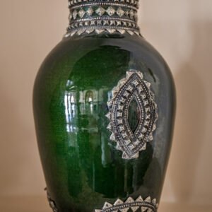 Jarrón "Susurro del Bosque" – Cerámica Vidriada (Circa 1960)